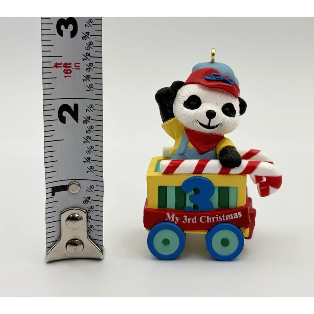 Hallmark Keepsake Ornament 2004 Child's Third Christmas Panda Train Vintage New